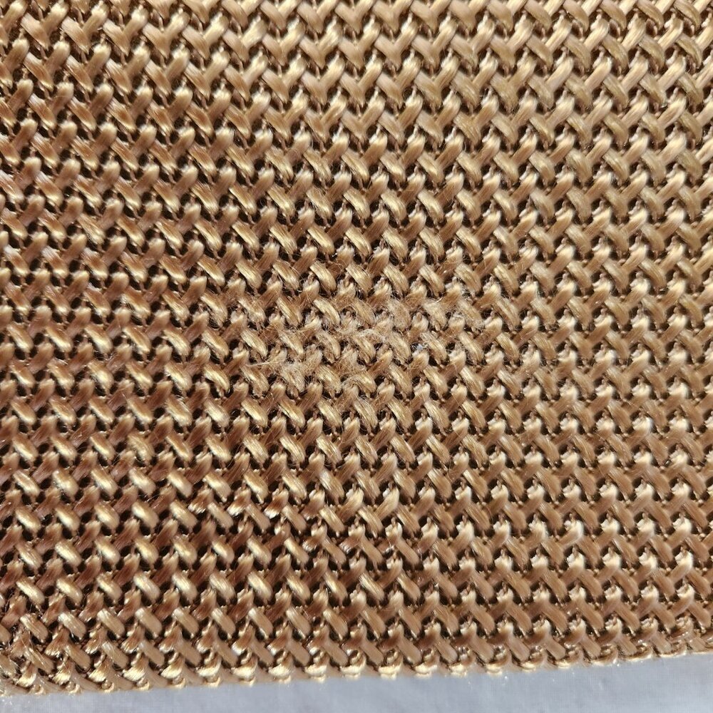 Mondani New York Handbag Woven Gold Tone Evening Formal Purse - Picture 11 of 12